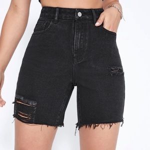 Black denim shorts from SHEIN